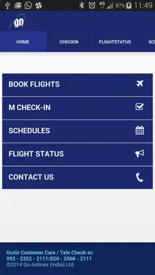 Go Airlines android App screenshot 0